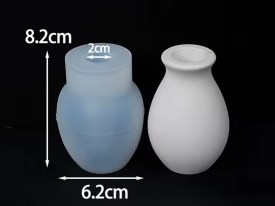 Molde silicona mini florero jarron